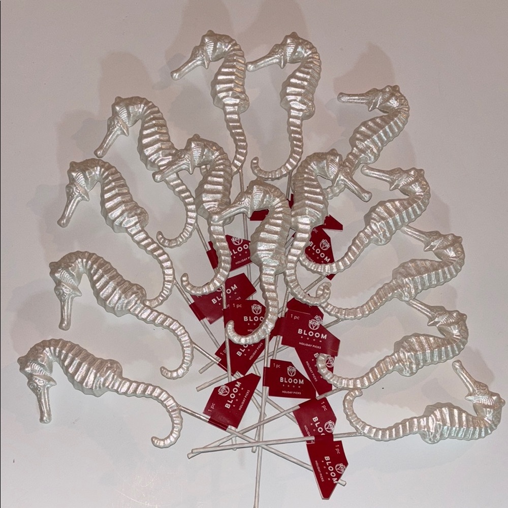 Seahorse Floral Picks Seahorse Christmas Tree Ocean Christmas Coastal Christmas